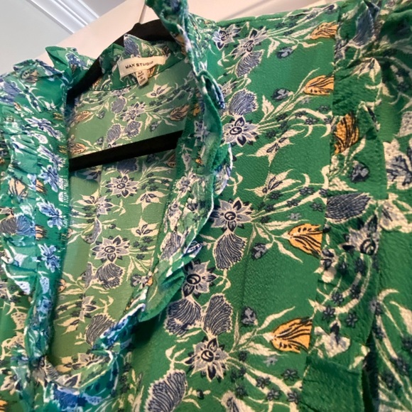 Max Studio Women's Elbow Length Sleeve Print Tiered Maxi Dress - Picture 10 of 10